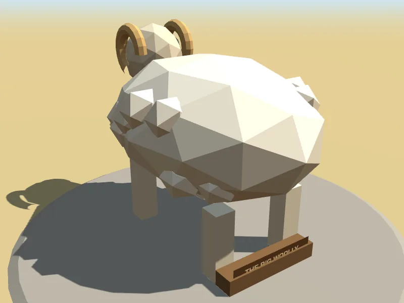 The Big Woolly, a low-poly model in Roo Road Rescue