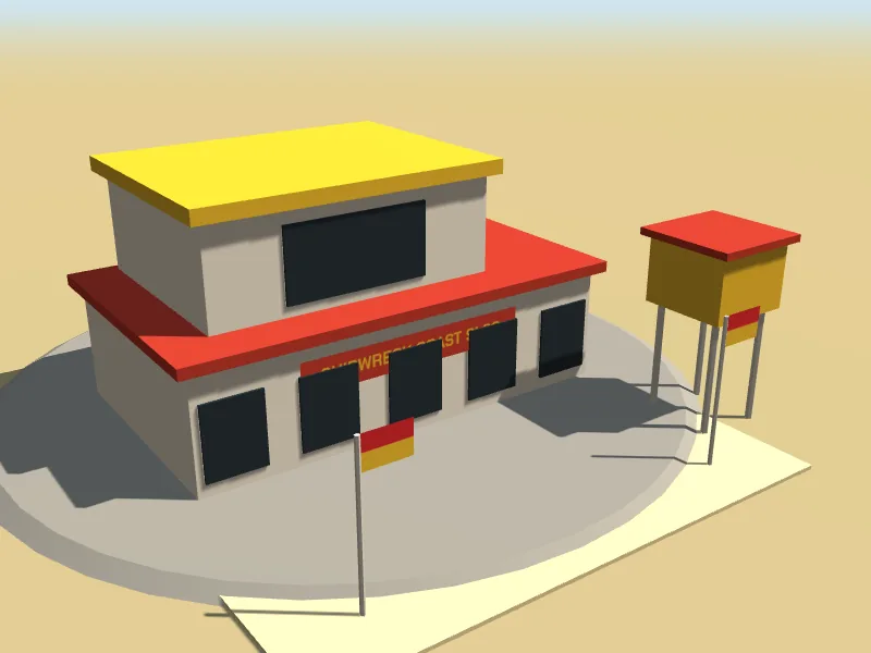 Shipwreck Coast Surf Club, a low-poly model in Roo Road Rescue