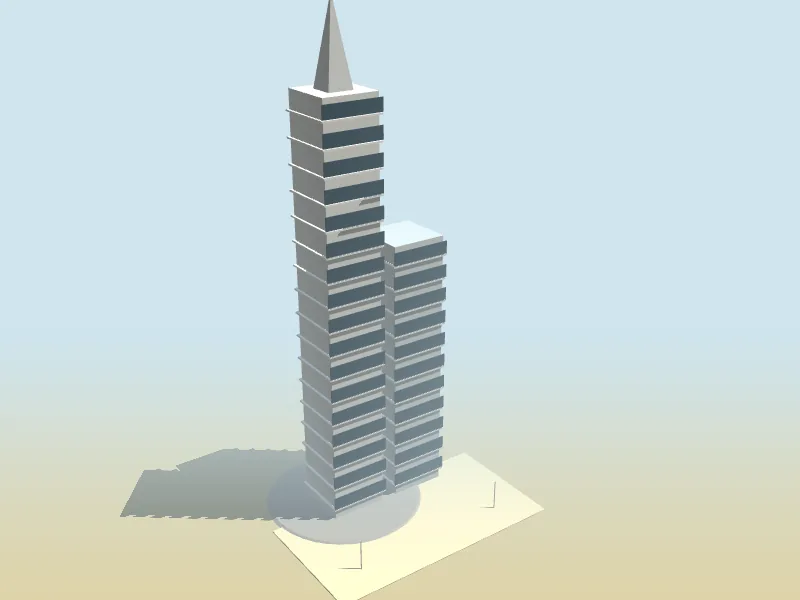 Surfside Skyscraper, a low-poly model in Roo Road Rescue
